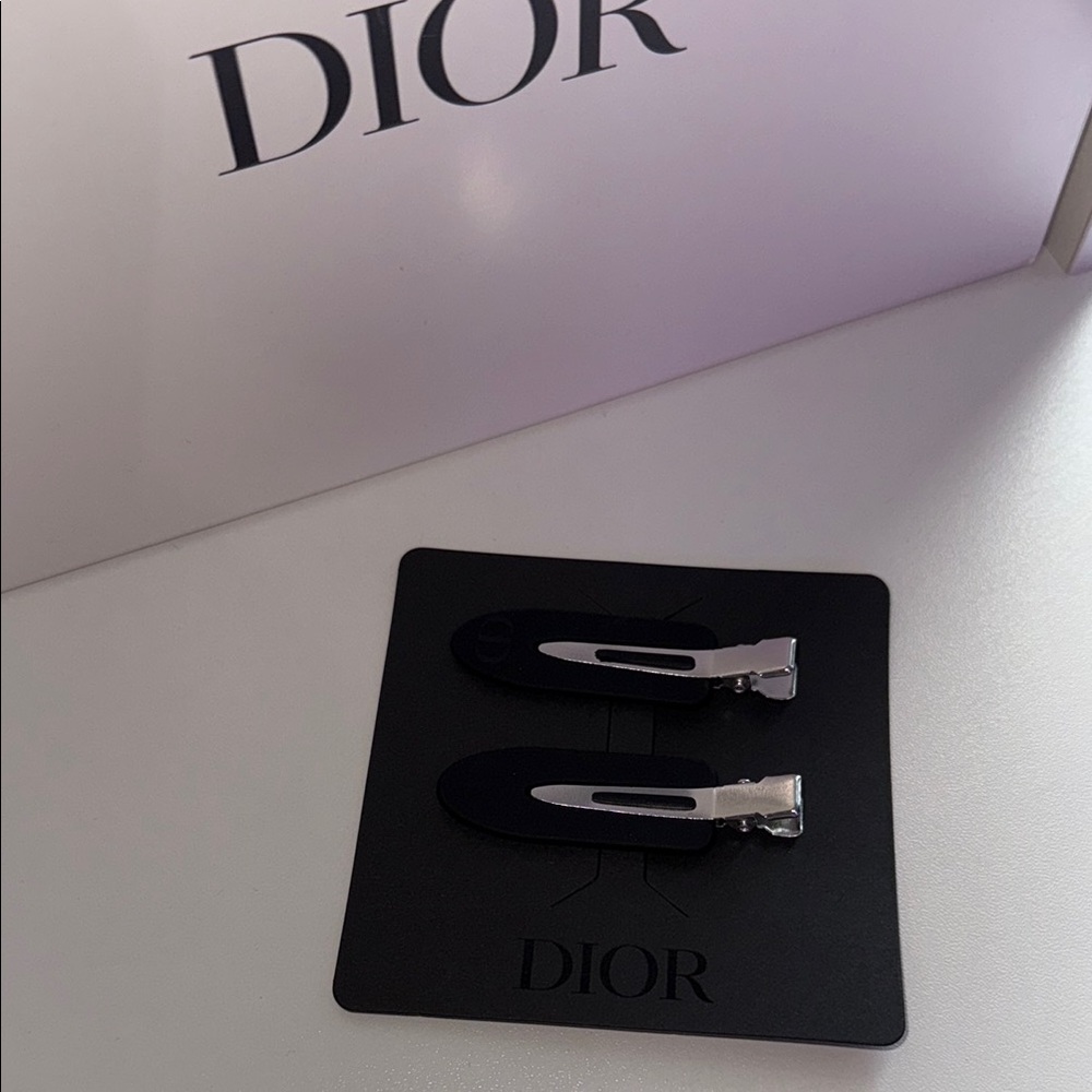 Limited Edition🔥 Dior Elegant Black and Silver Clips